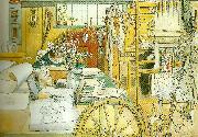 Carl Larsson verkstaden-brita i verkstaden France oil painting artist